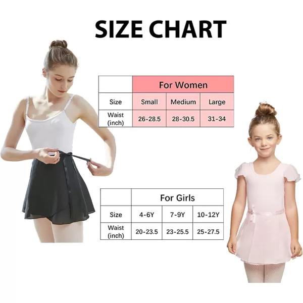 Stelle Girls Women Ballet Skirt Dance Wrap Skirt Chiffon Toddler Ballet Skirts)