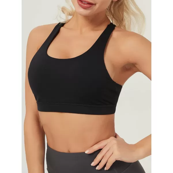Stelle Longline Sports Bra for Women Wirefree Padded Yoga Bras Tank Tops Fitness Workout Running Top