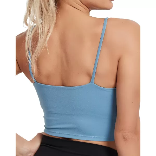 Stelle Longline Sports Bra for Women Wirefree Padded Yoga Bras Tank Tops Fitness Workout Running Top