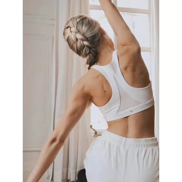 Stelle Longline Sports Bra for Women Wirefree Padded Yoga Bras Tank Tops Fitness Workout Running Top