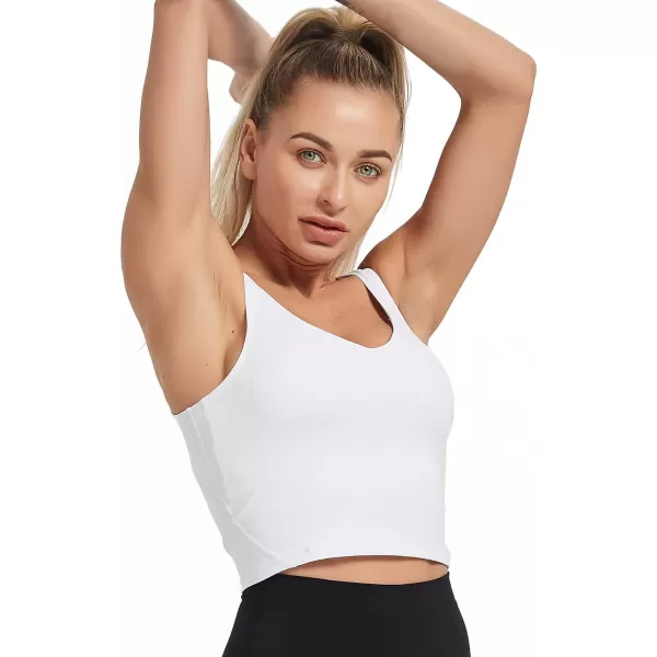 Stelle Longline Sports Bra for Women Wirefree Padded Yoga Bras Tank Tops Fitness Workout Running Top