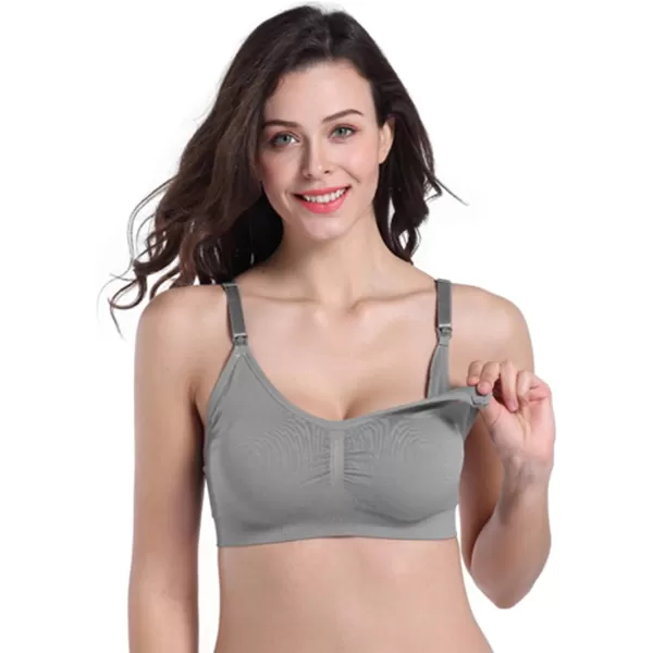 Stelle Nursing Bras Maternity Bra for Breastfeeding Pregnancy Wireless Bralette with Pads, Extenders &amp; Clips