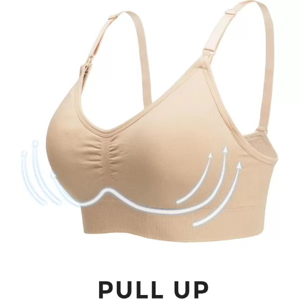 Stelle Nursing Bras Maternity Bra for Breastfeeding Pregnancy Wireless Bralette with Pads, Extenders &amp; Clips