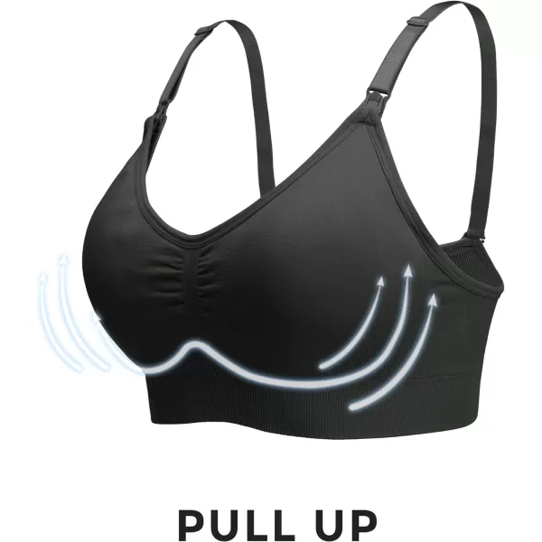 Stelle Nursing Bras Maternity Bra for Breastfeeding Pregnancy Wireless Bralette with Pads, Extenders &amp; Clips