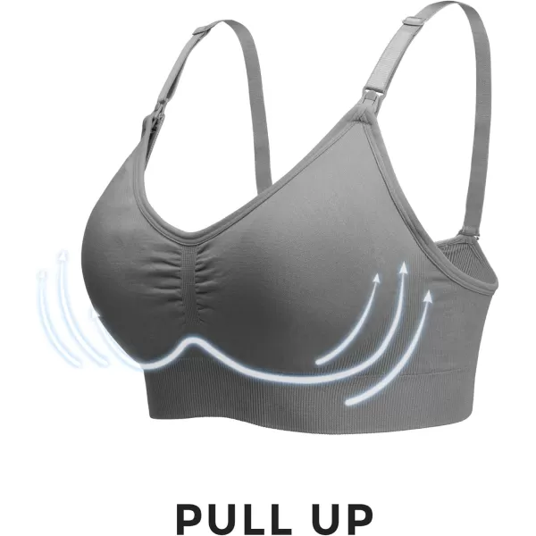 Stelle Nursing Bras Maternity Bra for Breastfeeding Pregnancy Wireless Bralette with Pads, Extenders &amp; Clips