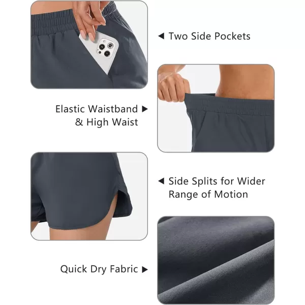 Stelle Women 3"/4"/7" Running Shorts High Waisted Athletic Shorts Quick Dry Workout Shorts with Mesh Liner Deep Pockets