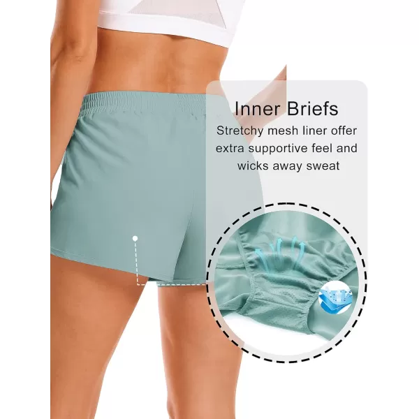 Stelle Women 3"/4"/7" Running Shorts High Waisted Athletic Shorts Quick Dry Workout Shorts with Mesh Liner Deep Pockets