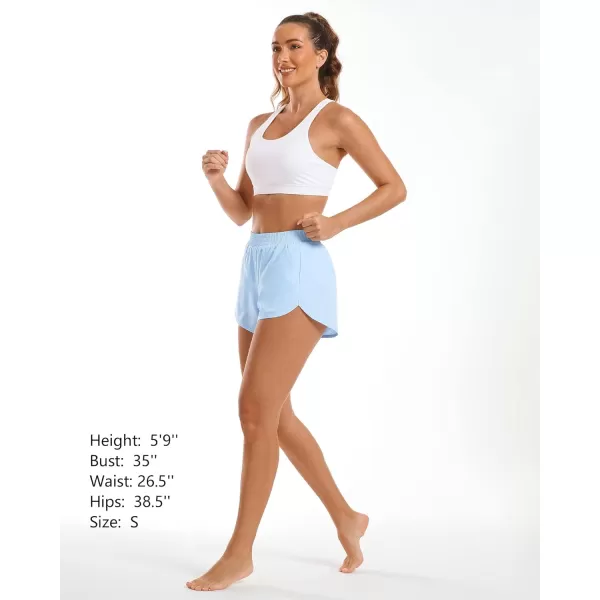 Stelle Women 3"/4"/7" Running Shorts High Waisted Athletic Shorts Quick Dry Workout Shorts with Mesh Liner Deep Pockets