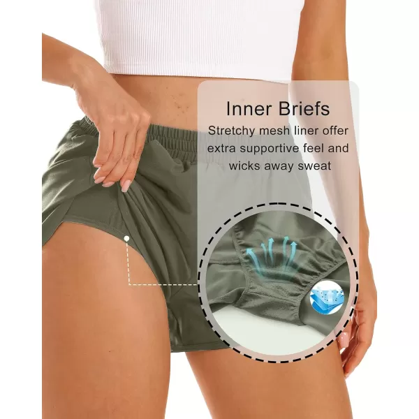 Stelle Women 3"/4"/7" Running Shorts High Waisted Athletic Shorts Quick Dry Workout Shorts with Mesh Liner Deep Pockets