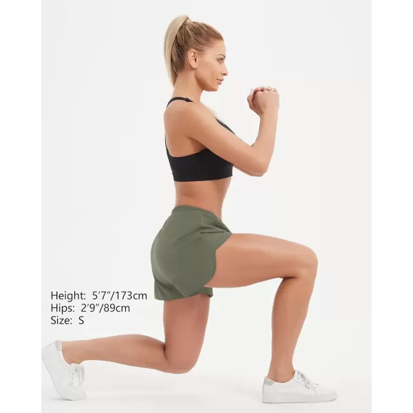 Stelle Women 3"/4"/7" Running Shorts High Waisted Athletic Shorts Quick Dry Workout Shorts with Mesh Liner Deep Pockets