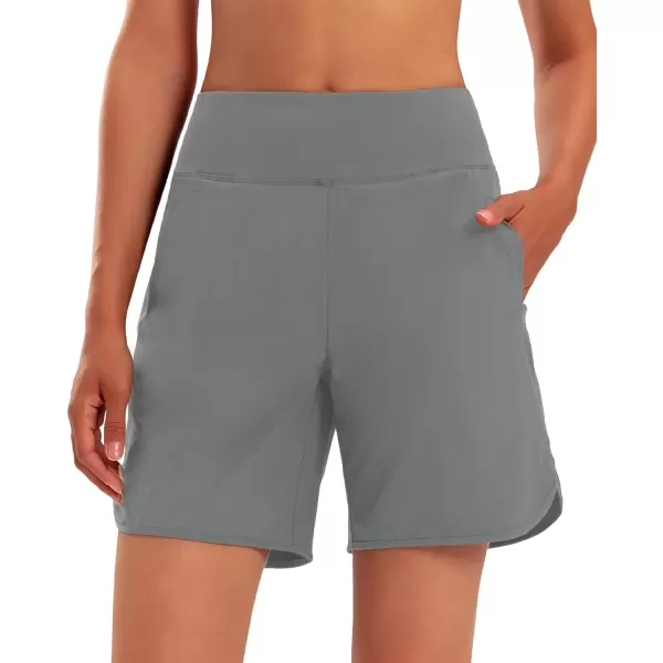 Stelle Women 3"/4"/7" Running Shorts High Waisted Athletic Shorts Quick Dry Workout Shorts with Mesh Liner Deep Pockets