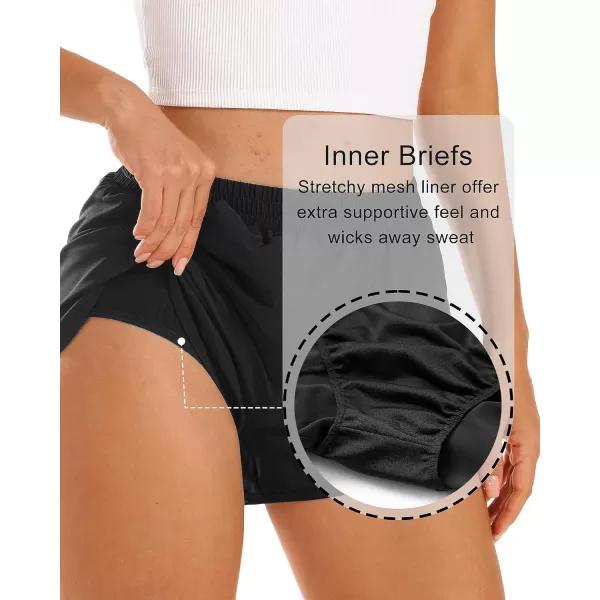Stelle Women 3"/4"/7" Running Shorts High Waisted Athletic Shorts Quick Dry Workout Shorts with Mesh Liner Deep Pockets