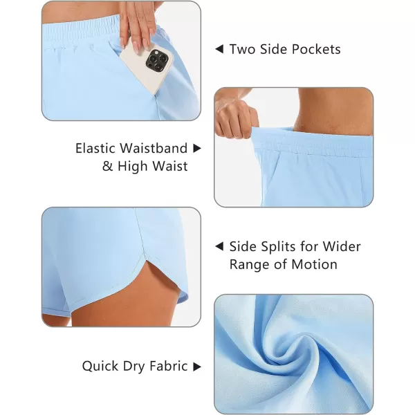 Stelle Women 3"/4"/7" Running Shorts High Waisted Athletic Shorts Quick Dry Workout Shorts with Mesh Liner Deep Pockets