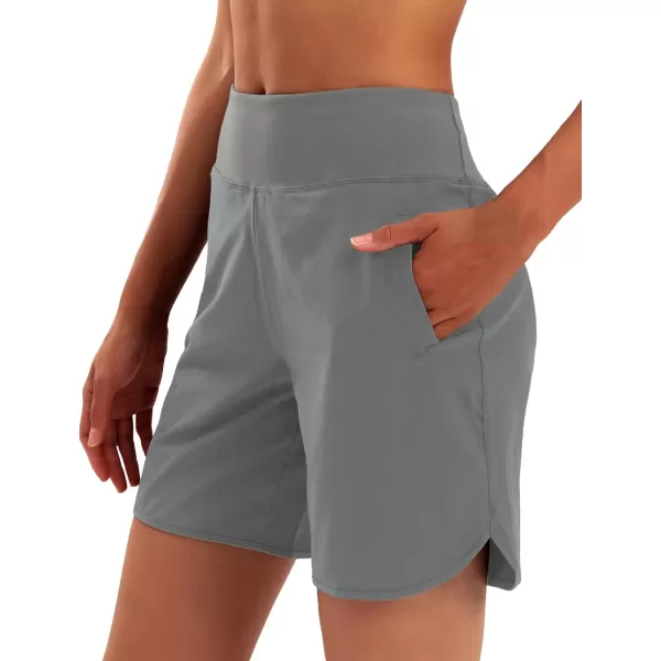 Stelle Women 3"/4"/7" Running Shorts High Waisted Athletic Shorts Quick Dry Workout Shorts with Mesh Liner Deep Pockets