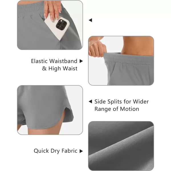 Stelle Women 3"/4"/7" Running Shorts High Waisted Athletic Shorts Quick Dry Workout Shorts with Mesh Liner Deep Pockets