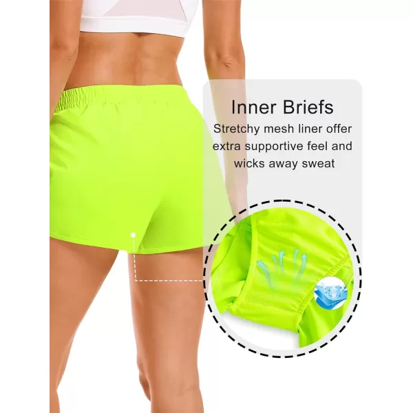 Stelle Women 3"/4"/7" Running Shorts High Waisted Athletic Shorts Quick Dry Workout Shorts with Mesh Liner Deep Pockets