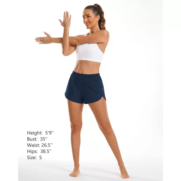 Stelle Women 3"/4"/7" Running Shorts High Waisted Athletic Shorts Quick Dry Workout Shorts with Mesh Liner Deep Pockets