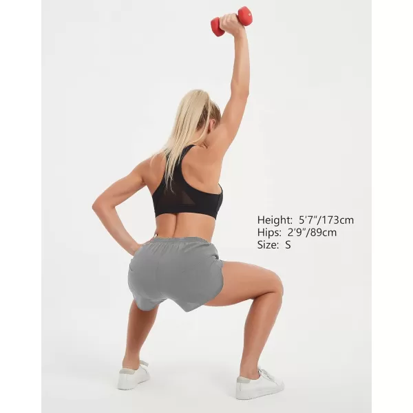 Stelle Women 3"/4"/7" Running Shorts High Waisted Athletic Shorts Quick Dry Workout Shorts with Mesh Liner Deep Pockets