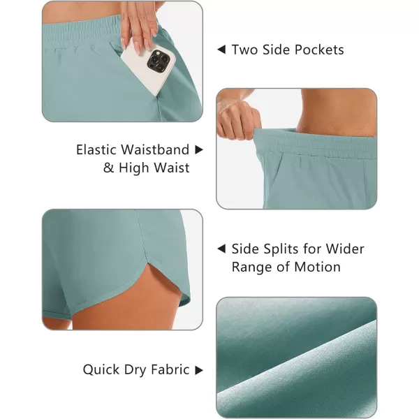 Stelle Women 3"/4"/7" Running Shorts High Waisted Athletic Shorts Quick Dry Workout Shorts with Mesh Liner Deep Pockets