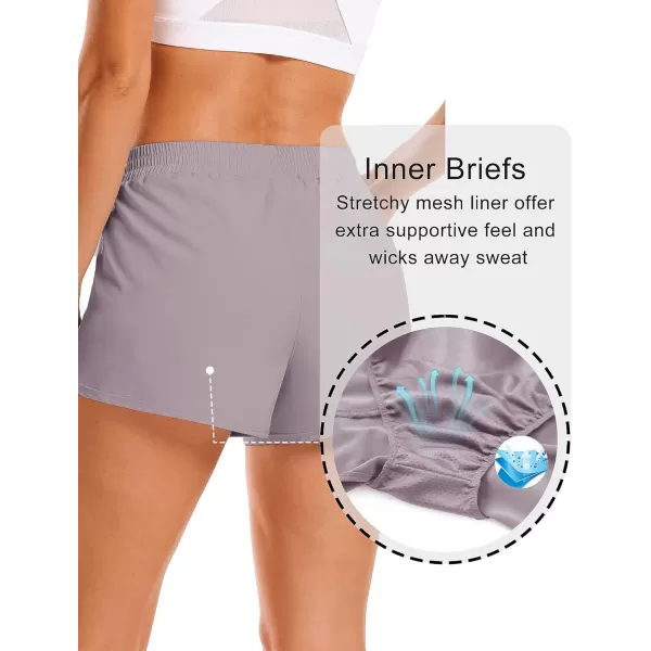 Stelle Women 3"/4"/7" Running Shorts High Waisted Athletic Shorts Quick Dry Workout Shorts with Mesh Liner Deep Pockets