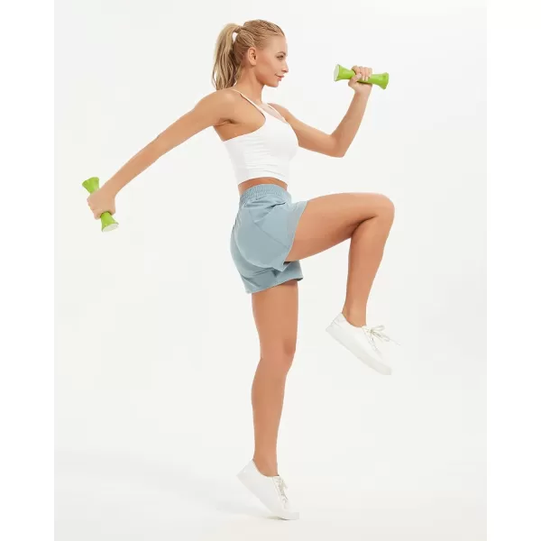 Stelle Women 3"/4"/7" Running Shorts High Waisted Athletic Shorts Quick Dry Workout Shorts with Mesh Liner Deep Pockets