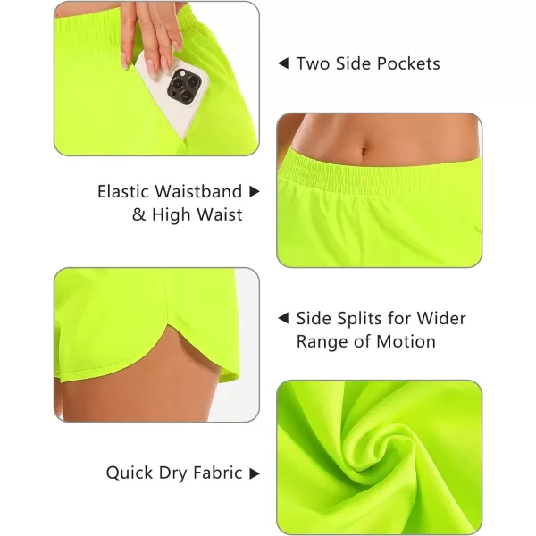 Stelle Women 3"/4"/7" Running Shorts High Waisted Athletic Shorts Quick Dry Workout Shorts with Mesh Liner Deep Pockets