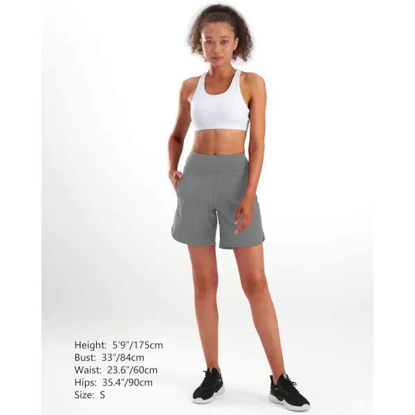 Stelle Women 3"/4"/7" Running Shorts High Waisted Athletic Shorts Quick Dry Workout Shorts with Mesh Liner Deep Pockets