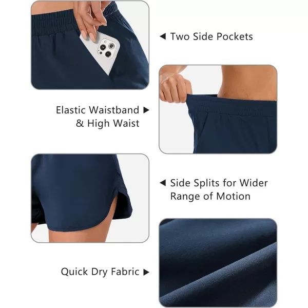 Stelle Women 3"/4"/7" Running Shorts High Waisted Athletic Shorts Quick Dry Workout Shorts with Mesh Liner Deep Pockets