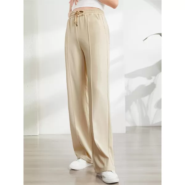 Stelle Women Wide Leg Sweatpants Cotton Lounge Pants Casual Sports High Waisted Straight Open Bottom with Pockets