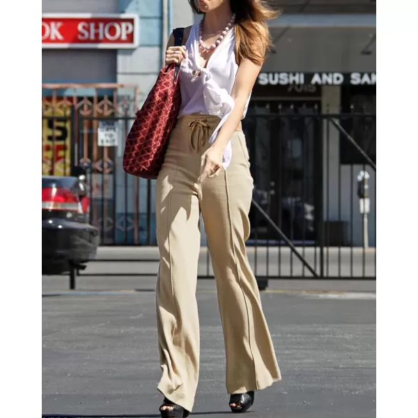 Stelle Women Wide Leg Sweatpants Cotton Lounge Pants Casual Sports High Waisted Straight Open Bottom with Pockets