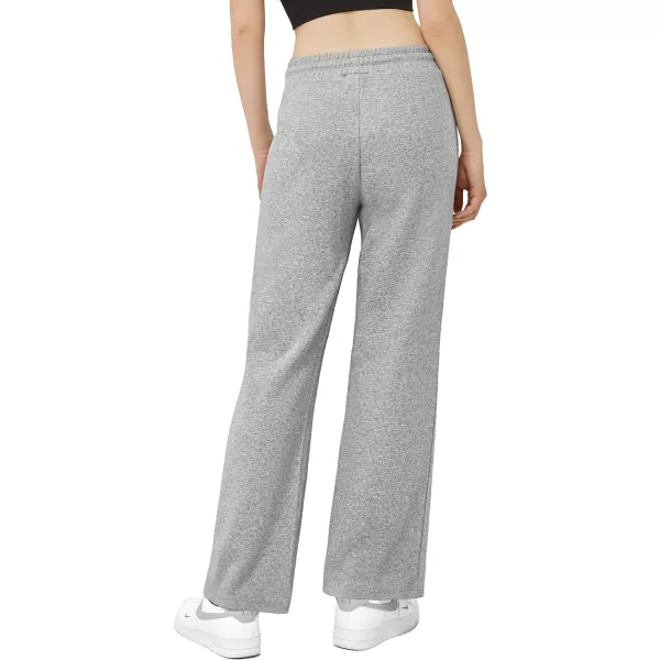 Stelle Women Wide Leg Sweatpants Cotton Lounge Pants Casual Sports High Waisted Straight Open Bottom with Pockets