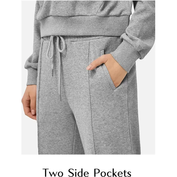 Stelle Women Wide Leg Sweatpants Cotton Lounge Pants Casual Sports High Waisted Straight Open Bottom with Pockets