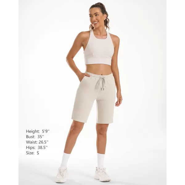 Stelle Women's 7"/ 10" Bermuda Shorts Long Comfy Cotton Sweat Shorts Summer Knee Length Lounge Shorts with Deep Pockets