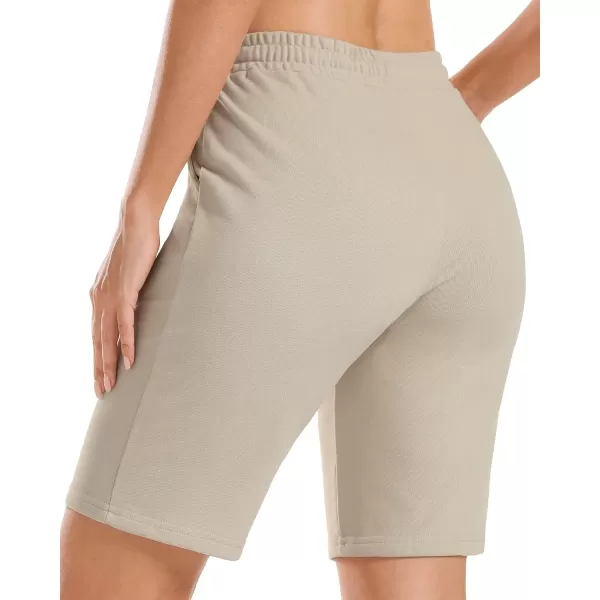 Stelle Women's 7"/ 10" Bermuda Shorts Long Comfy Cotton Sweat Shorts Summer Knee Length Lounge Shorts with Deep Pockets