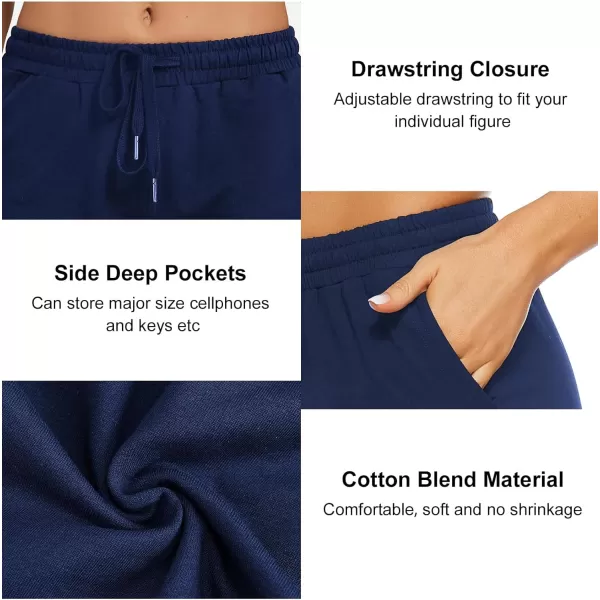 Stelle Women's 7"/ 10" Bermuda Shorts Long Comfy Cotton Sweat Shorts Summer Knee Length Lounge Shorts with Deep Pockets