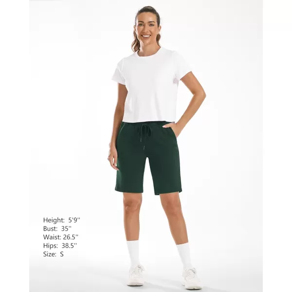 Stelle Women's 7"/ 10" Bermuda Shorts Long Comfy Cotton Sweat Shorts Summer Knee Length Lounge Shorts with Deep Pockets