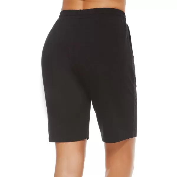 Stelle Women's 7"/ 10" Bermuda Shorts Long Comfy Cotton Sweat Shorts Summer Knee Length Lounge Shorts with Deep Pockets