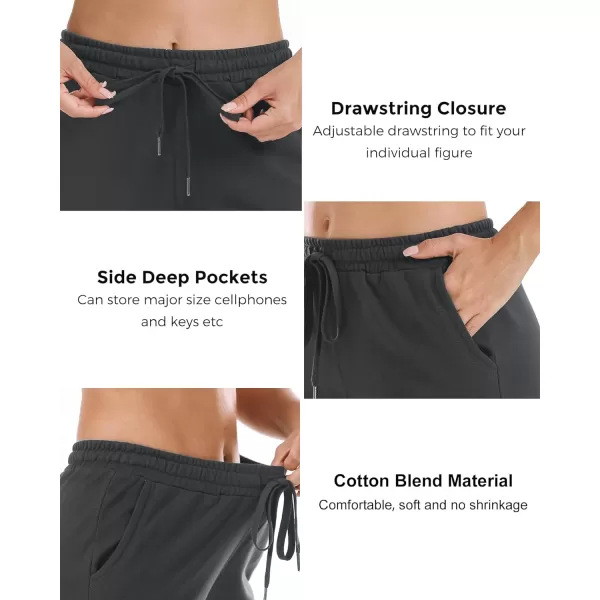 Stelle Women's 7"/ 10" Bermuda Shorts Long Comfy Cotton Sweat Shorts Summer Knee Length Lounge Shorts with Deep Pockets