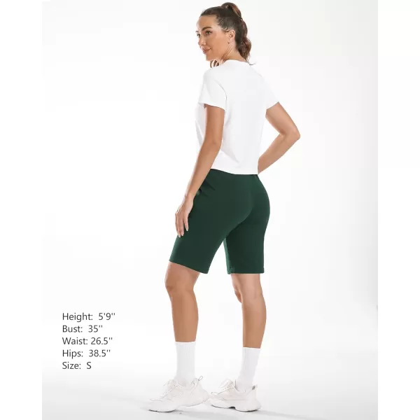 Stelle Women's 7"/ 10" Bermuda Shorts Long Comfy Cotton Sweat Shorts Summer Knee Length Lounge Shorts with Deep Pockets