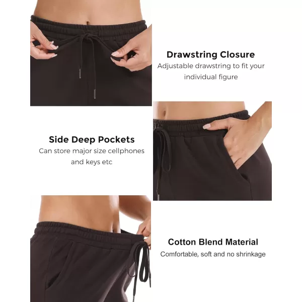 Stelle Women's 7"/ 10" Bermuda Shorts Long Comfy Cotton Sweat Shorts Summer Knee Length Lounge Shorts with Deep Pockets
