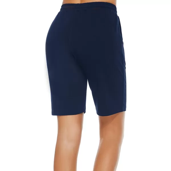 Stelle Women's 7"/ 10" Bermuda Shorts Long Comfy Cotton Sweat Shorts Summer Knee Length Lounge Shorts with Deep Pockets