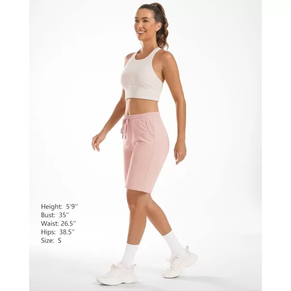 Stelle Women's 7"/ 10" Bermuda Shorts Long Comfy Cotton Sweat Shorts Summer Knee Length Lounge Shorts with Deep Pockets