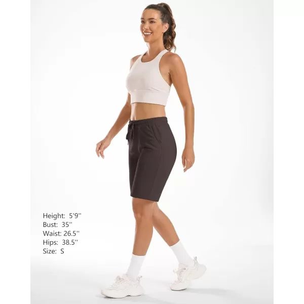 Stelle Women's 7"/ 10" Bermuda Shorts Long Comfy Cotton Sweat Shorts Summer Knee Length Lounge Shorts with Deep Pockets