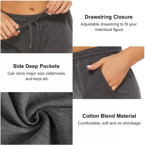 Stelle Women's 7"/ 10" Bermuda Shorts Long Comfy Cotton Sweat Shorts Summer Knee Length Lounge Shorts with Deep Pockets
