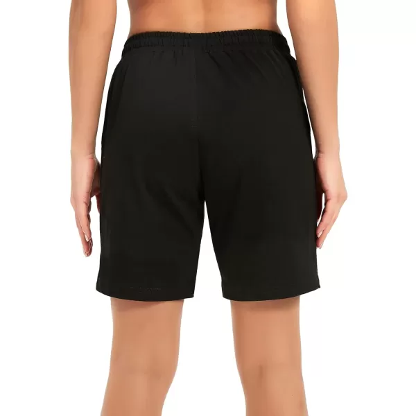 Stelle Women's 7"/ 10" Bermuda Shorts Long Comfy Cotton Sweat Shorts Summer Knee Length Lounge Shorts with Deep Pockets