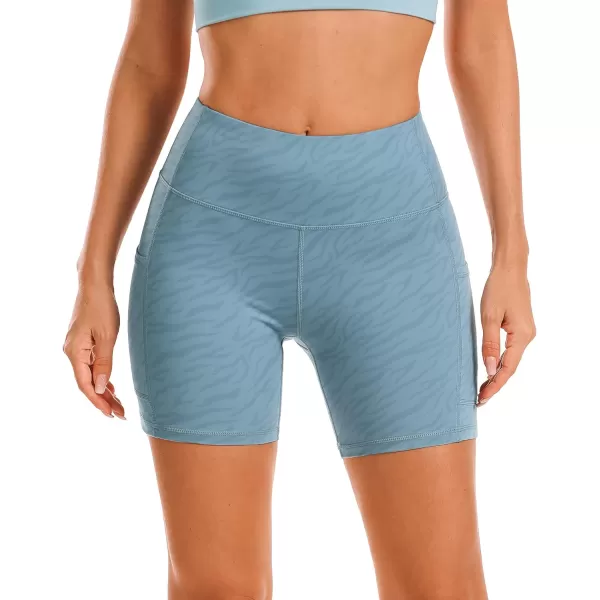 Stelle Women's 8"/ 5" High Waist Biker Shorts Yoga Shorts with Pockets Tummy Control Workout Shorts for Running Gym
