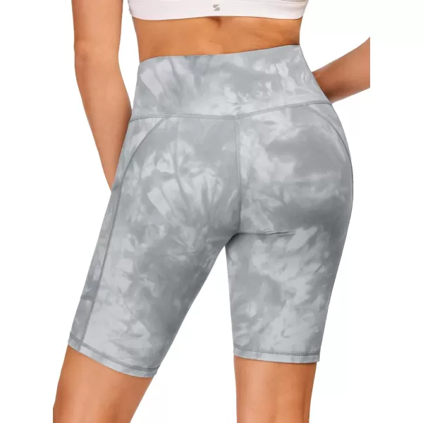 Stelle Women's 8"/ 5" High Waist Biker Shorts Yoga Shorts with Pockets Tummy Control Workout Shorts for Running Gym