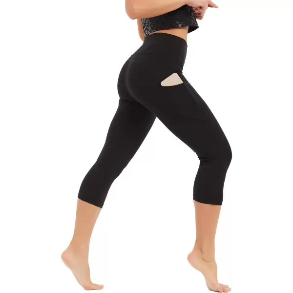 Stelle Women's Capri Yoga Pants with Pockets Essential High Waisted Legging for Workout