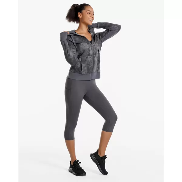 Stelle Women's Capri Yoga Pants with Pockets Essential High Waisted Legging for Workout