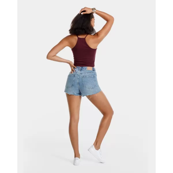 Stelle Women's Crop Top Casual Summer Cami Basic Ribbed Knit Sexy Strappy Top